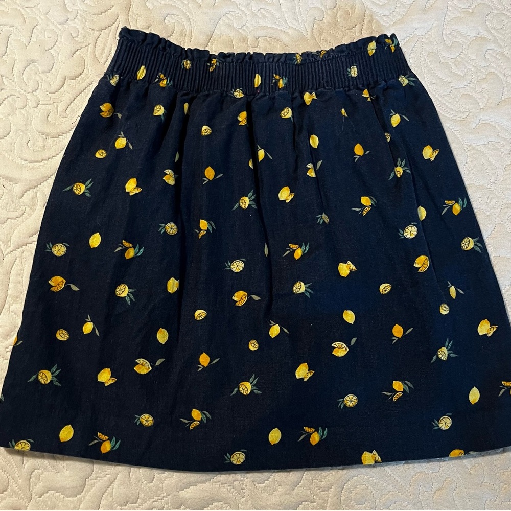 J. Crew lemon miniskirt